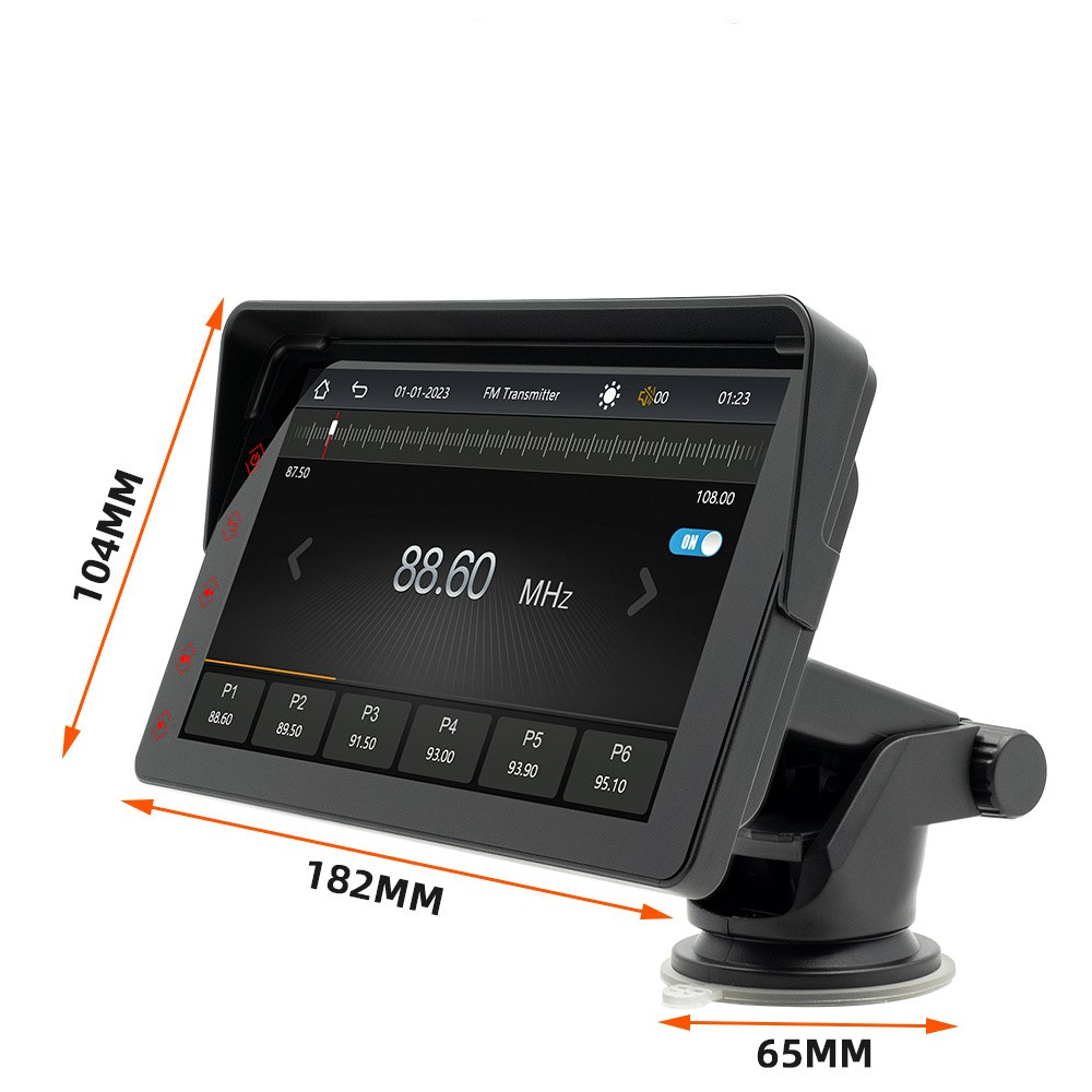 (182x104mm) Digitales Auto Radio FM Audio Transmitter Bluetooth MP5 Player mit 7