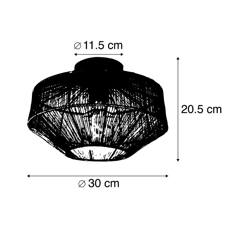 Moderne plafondlamp messing 30 cm - Bolti