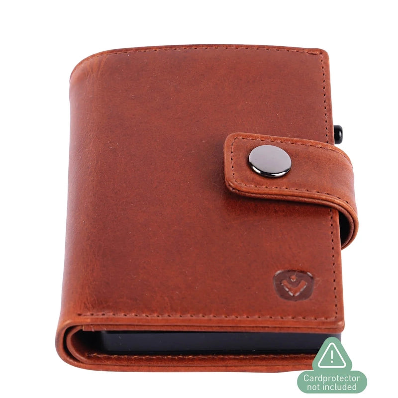 Valenta Card Wallet Leather MagSafe Luxe Cognac