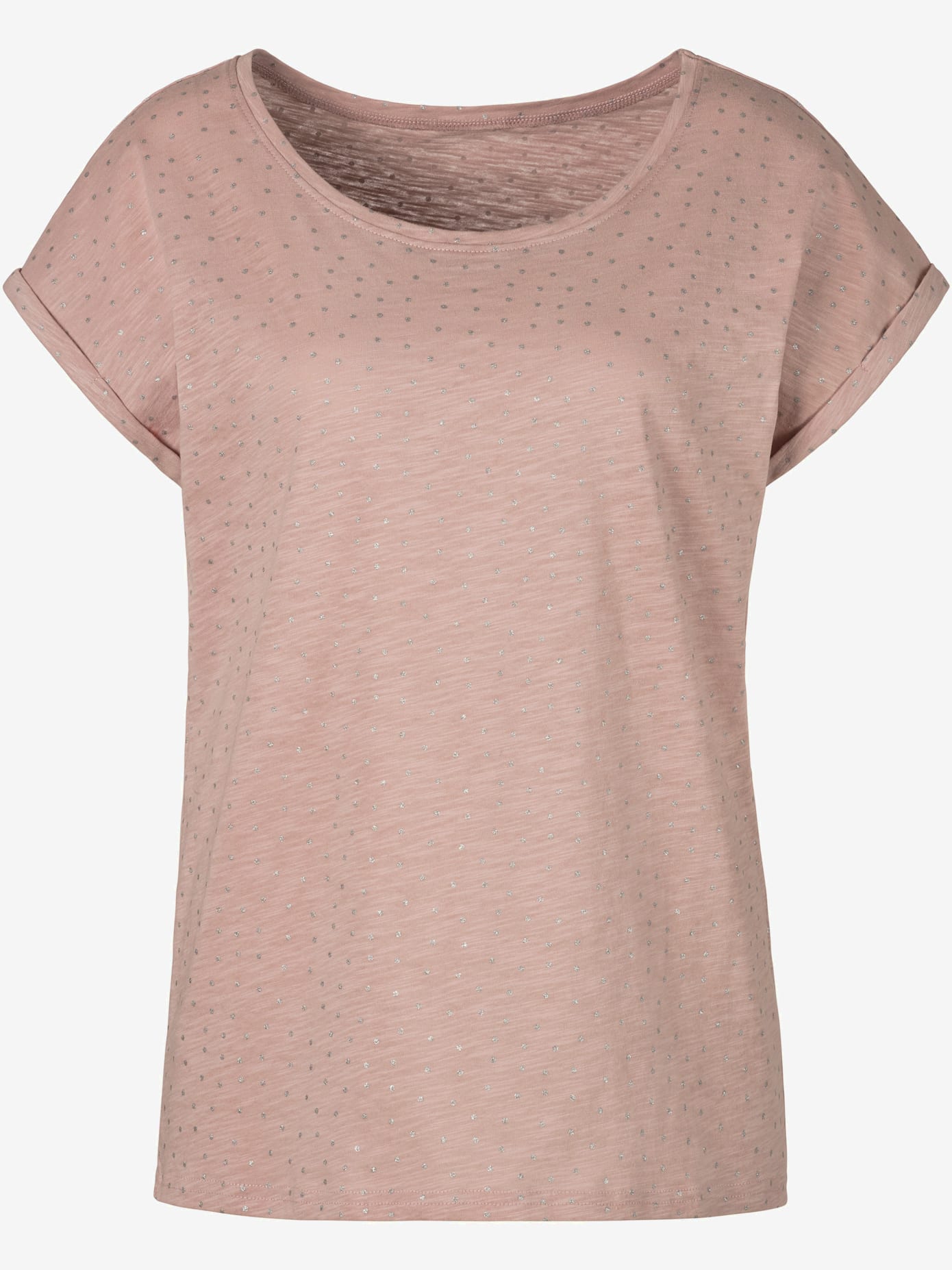 T-shirt vivance, petits pois pailletés couleur argent