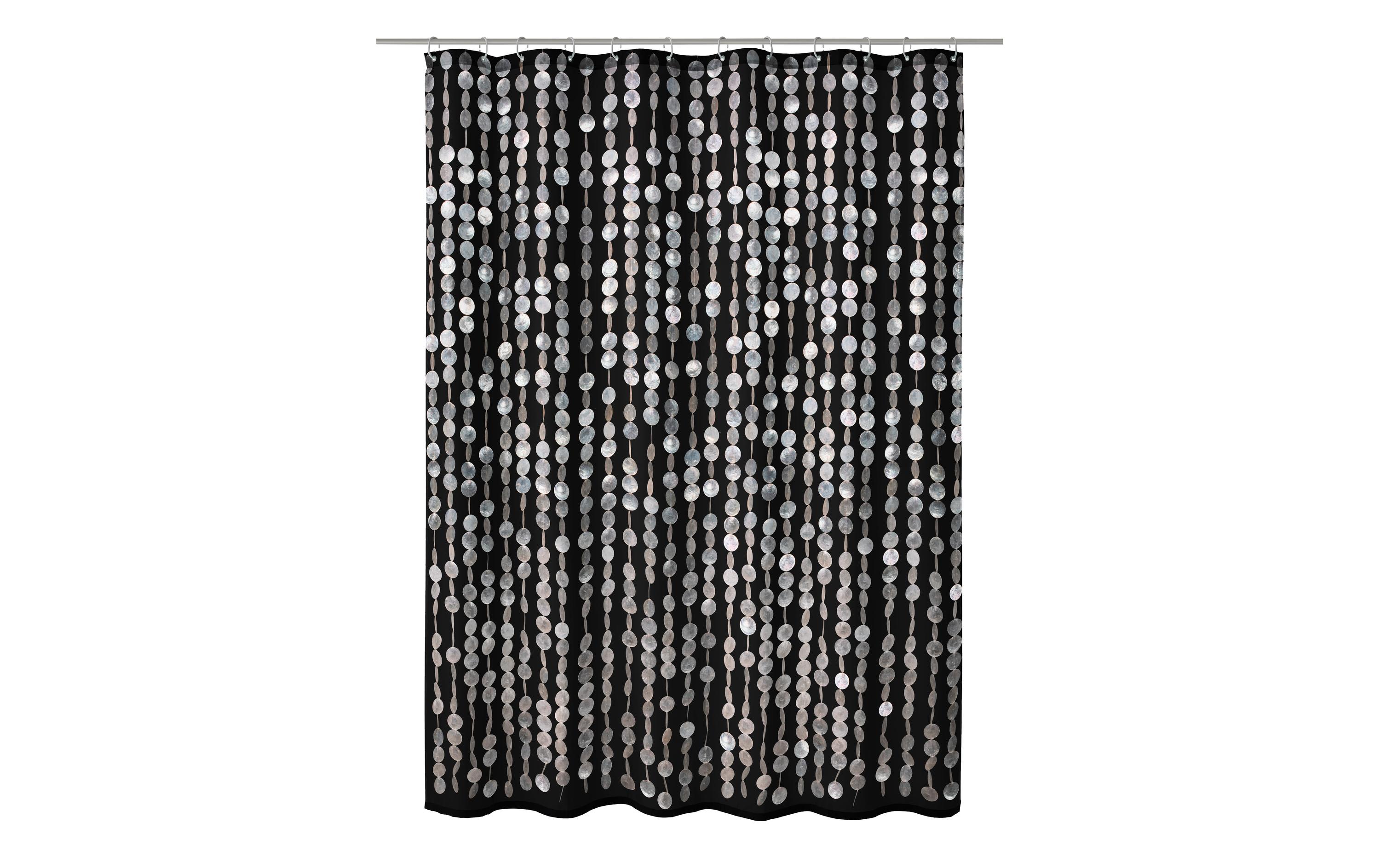 Duschvorhang Perla 180 x 200 cm, Schwarz/WeissBadevorhang