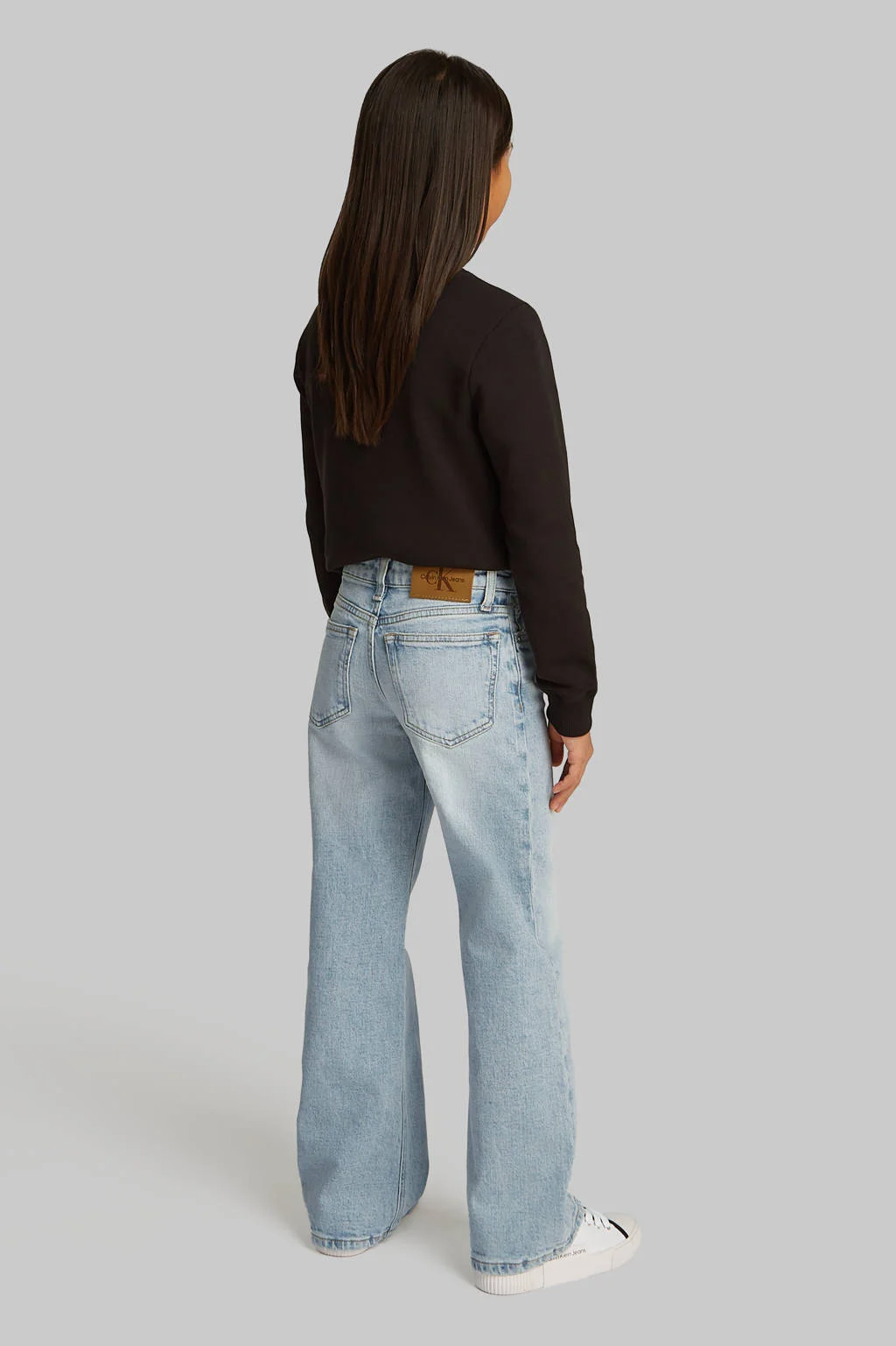 Calvin Klein wide leg high waist jeans light blue denim