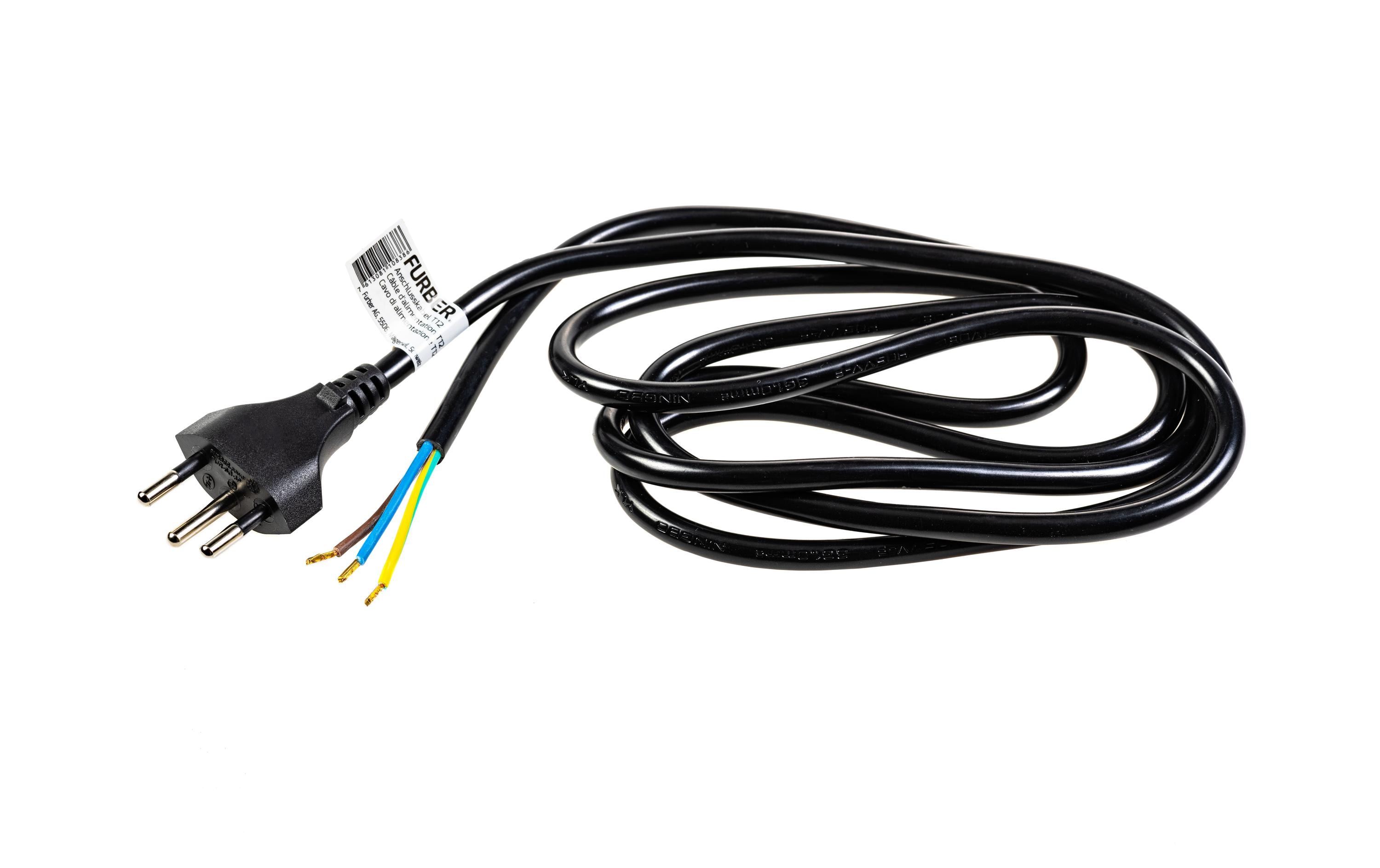 Anschlusskabel OE-T12 1.8 m SchwarzVerlängerungskabel H05 VV-F 3G1.00