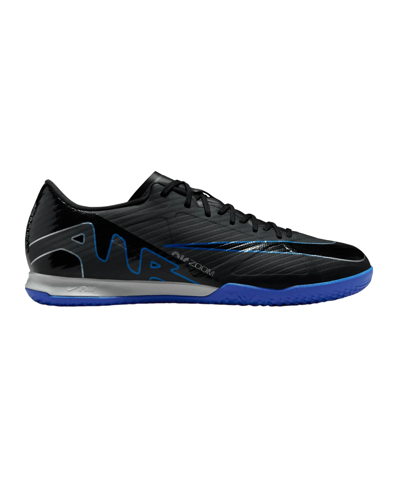 Nike Air Zoom Mercurial Vapor XV Academy IC Halle Shadow Schwarz Silber Blau F040