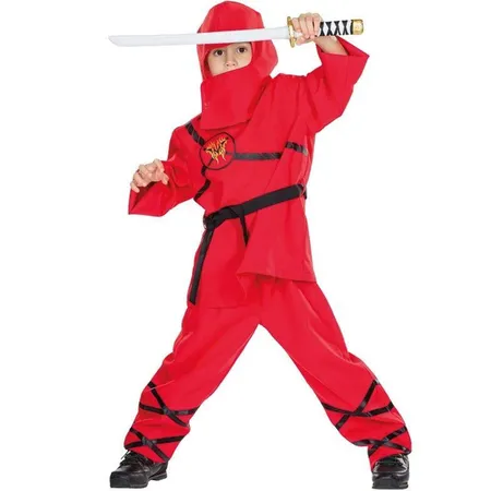 Rubies Kinderkostüm Ninja, rot, Größe 128