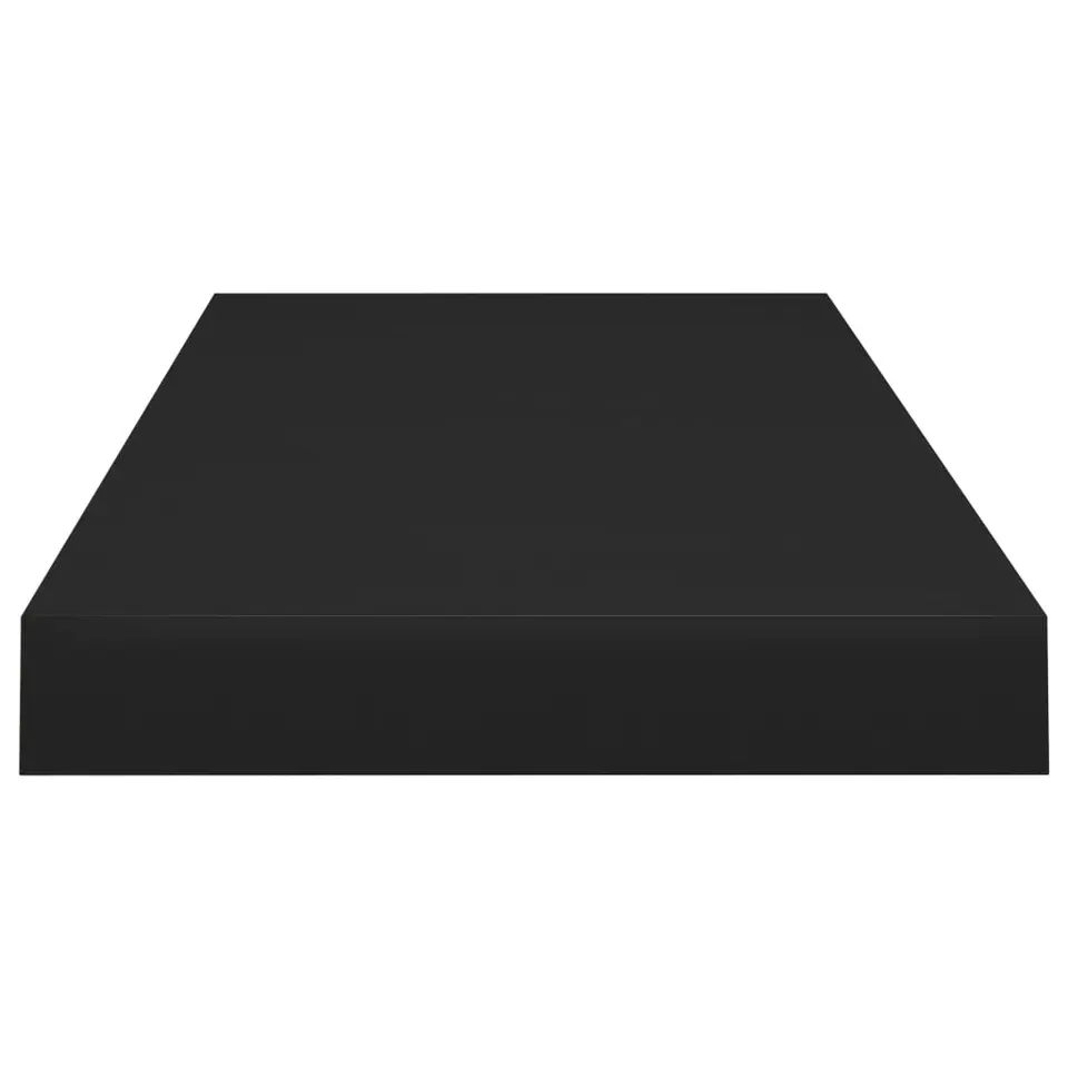 vidaXL - Wandschap - Zwart - MDF - 60 x 23.5 x 3.8 cm