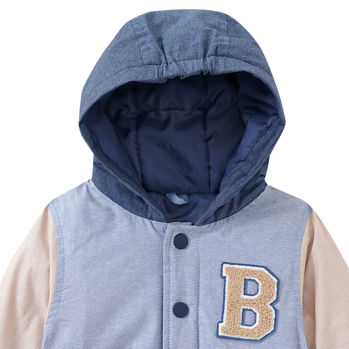Topomini Baby Jacke im College-Style blau / hellblau / beige