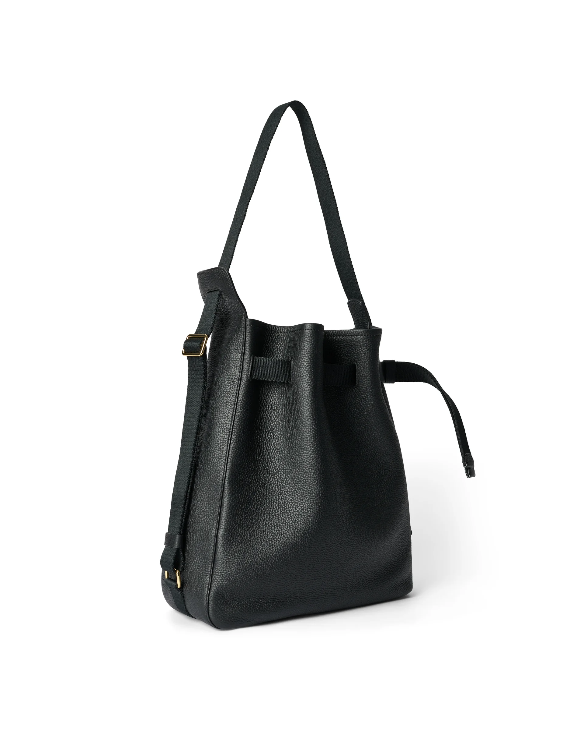 ECCO Sail Bag Hobo-Tasche aus Leder Schwarz 35X33X13 cm