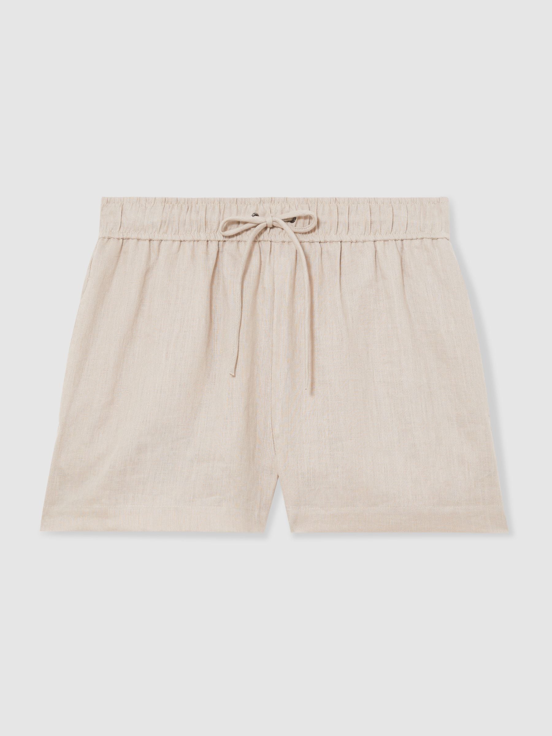 Reiss Willow linnen-mix trekkoordshorts