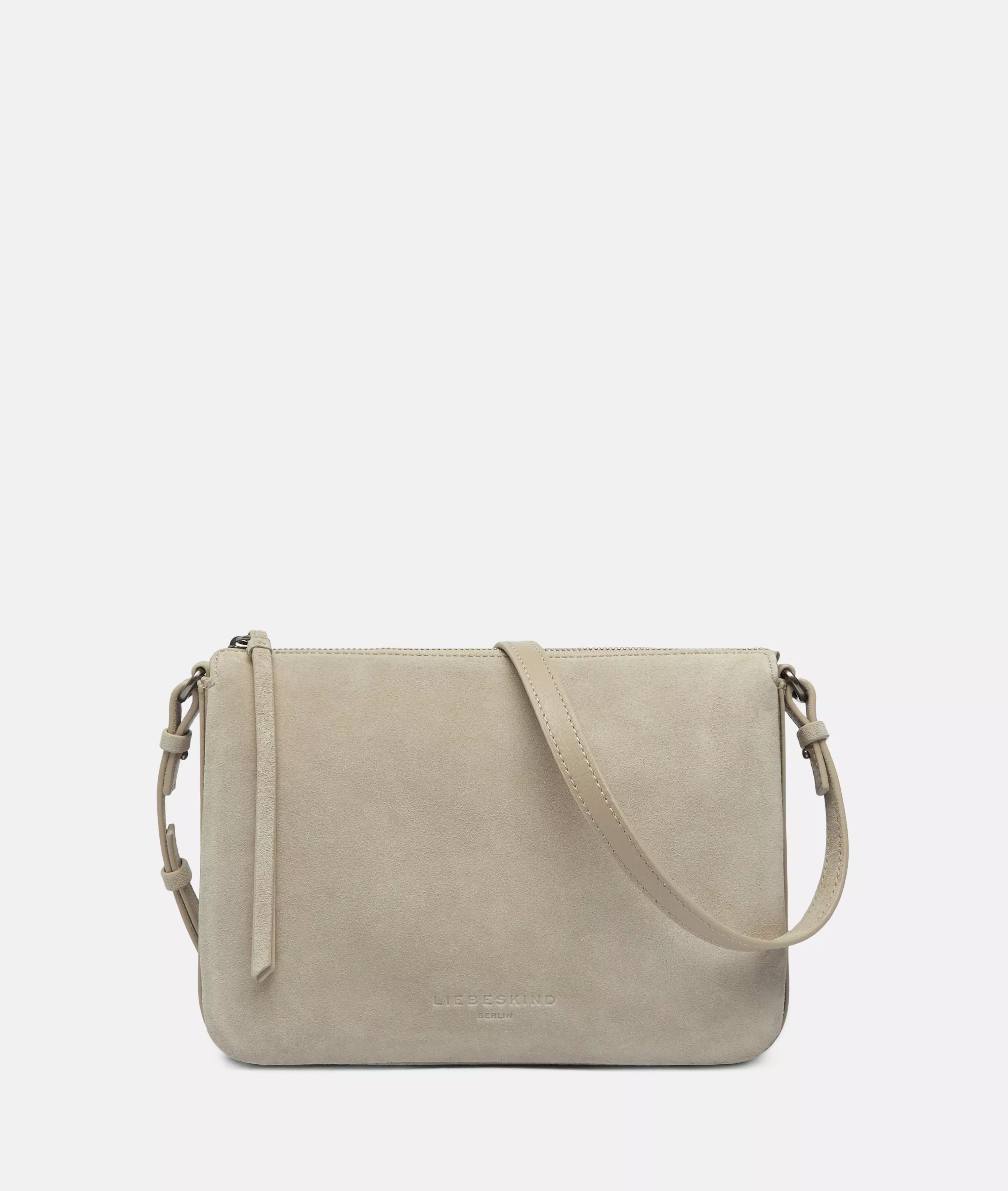 Crossbody Spacious shoulder bag made from soft suede