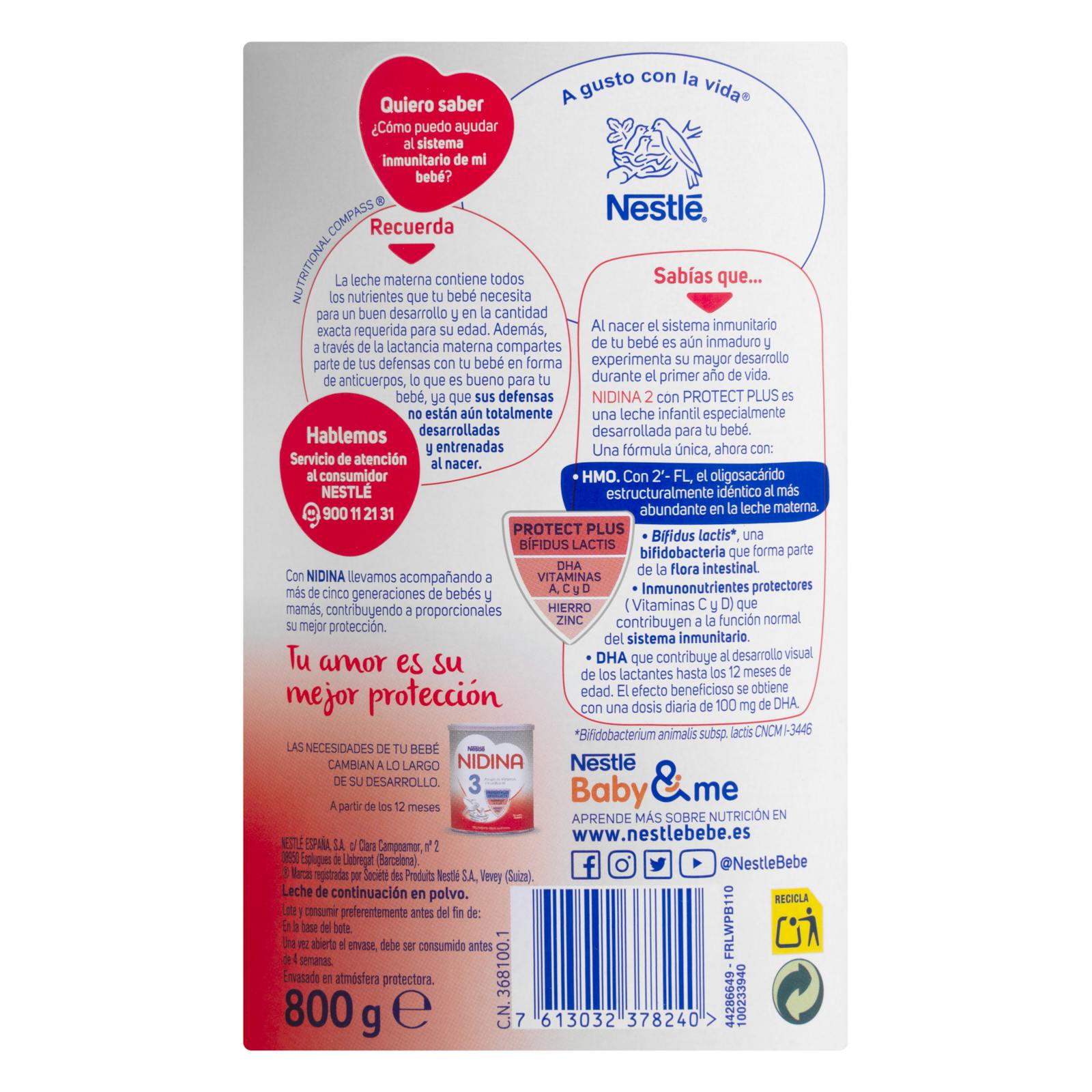 Nidina Nestlé Lait de Suite en Poudre 2