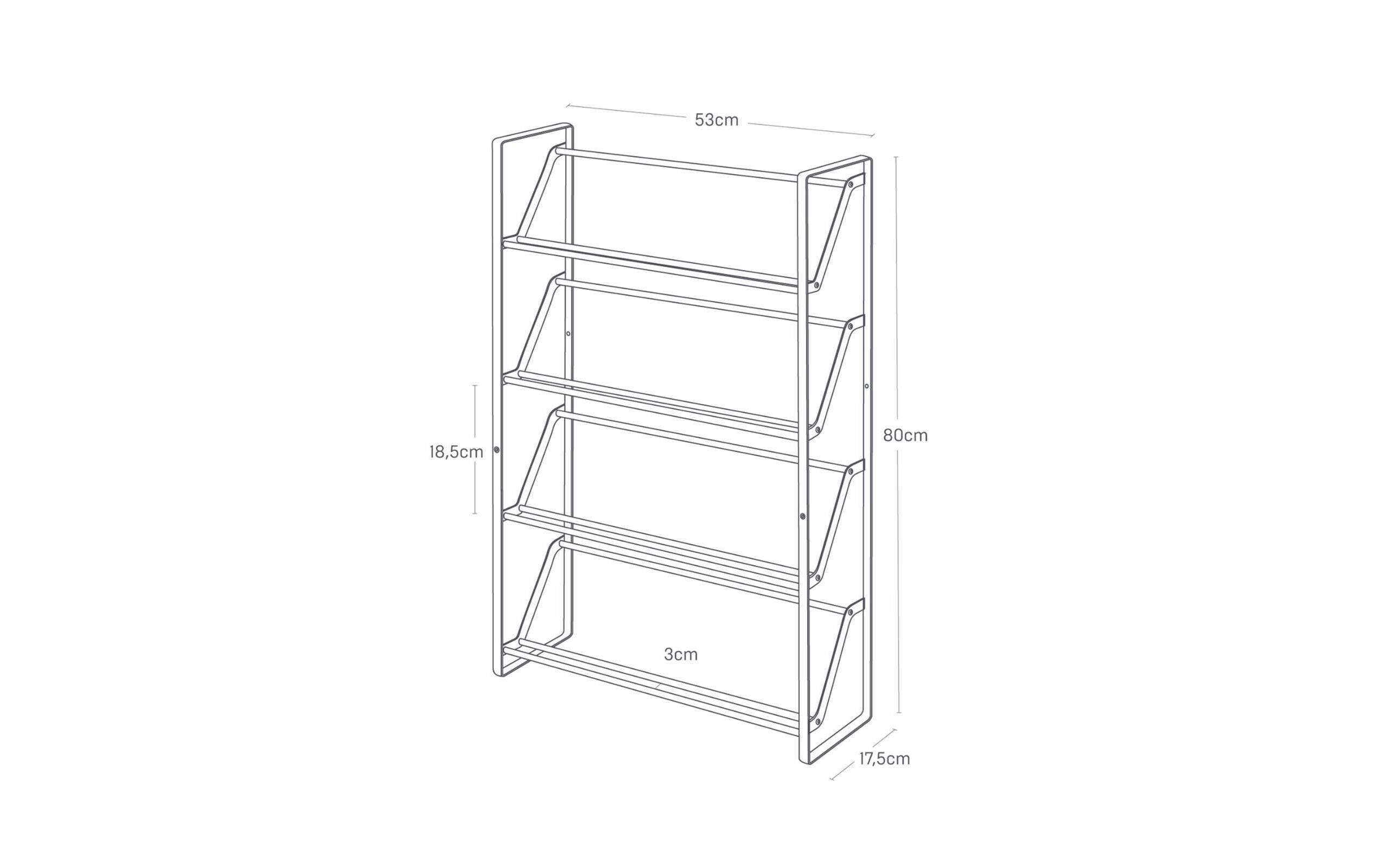Schuhregal Frame 17.5 x 80 cm, WeissSchuhorganizer