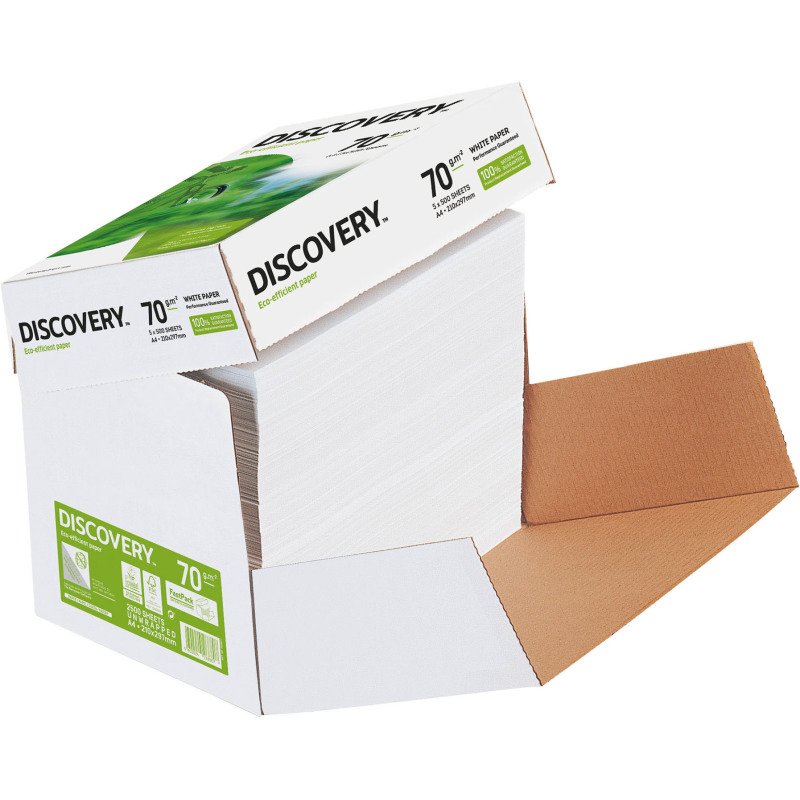 Papier A4 blanc 70 g Discovery - Boîte de 2500 feuilles