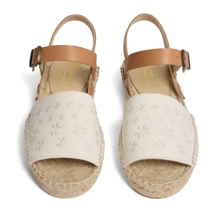 Bonpoint Espadrilles Fava Fleuries | Ecru