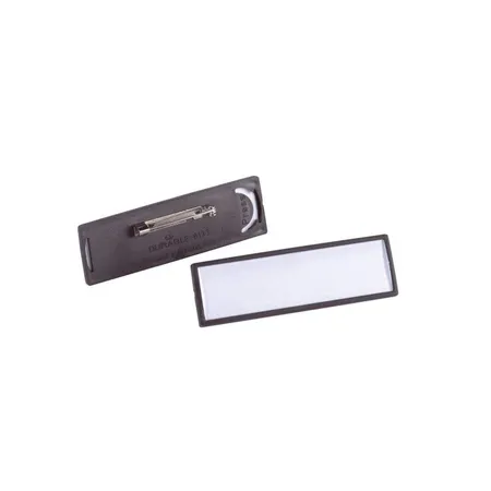 Durable 813301 Namensschild Clip Card mit Nadel, 17 x 67 mm, schwarz