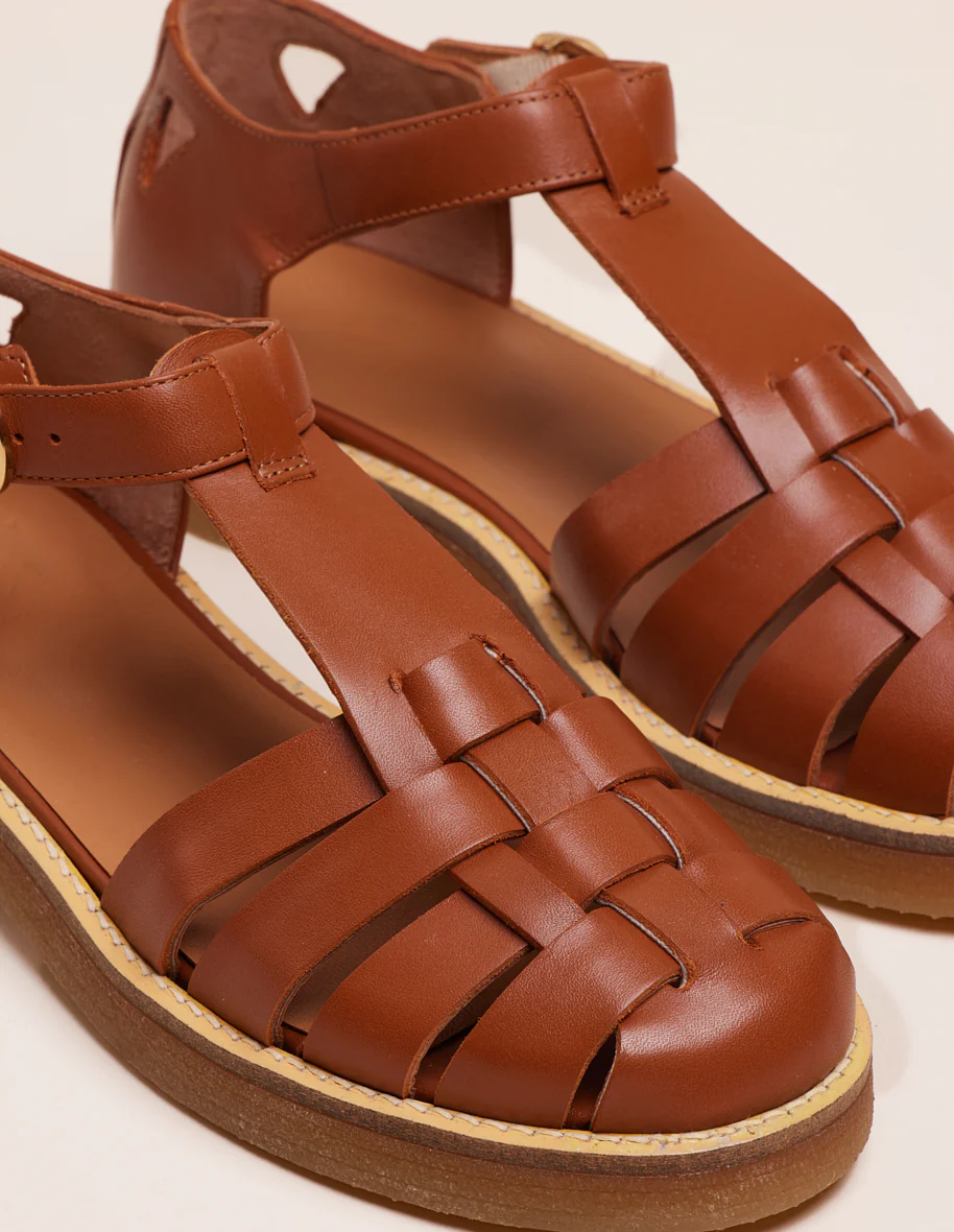 Sandales Charlie - Cuir cognac