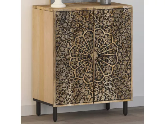 Armoire latérale 60x33x75 cm bois massif de manguier