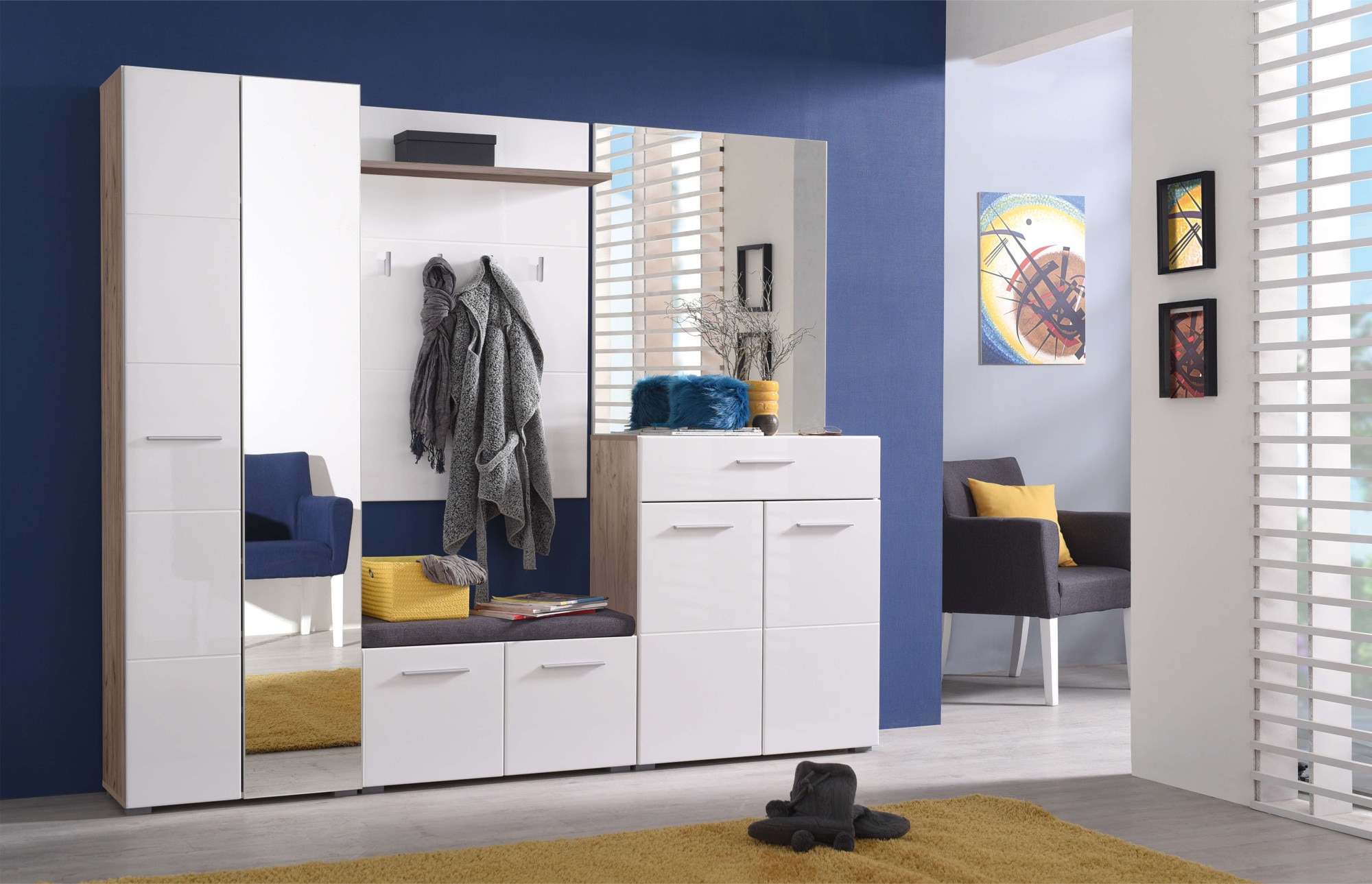 Home affaire Schuhschrank »Beny, Schuhkommode, Schuhregal, mit einer Schublade, Höhe 98 cm« Hochglanzfronten, 2 Türen, Breite 79 cm