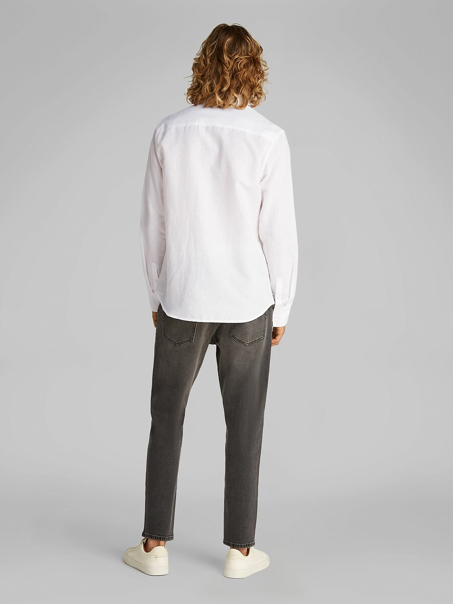 CALVIN KLEIN JEANS<br>Camisa de algodão e linho