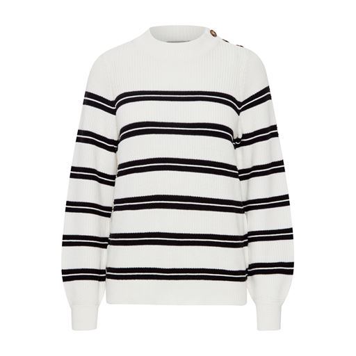 Fransa Stribet Strikbluse, Antique Mix, XL