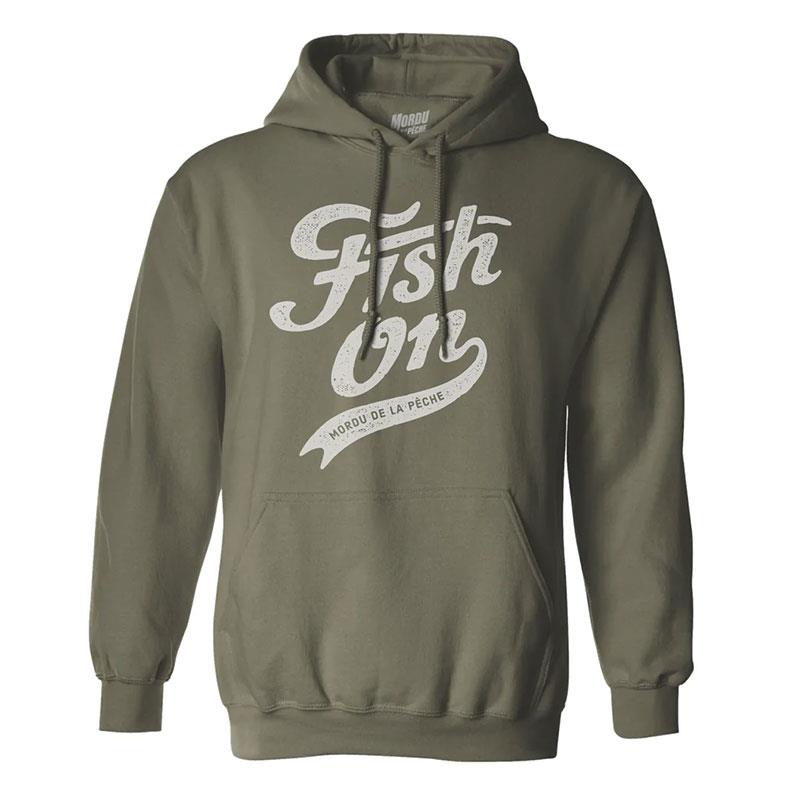 Sweat Homme Cyril Chauquet Fish On Vintage - Kaki