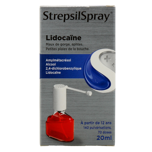 Strepsil spray lidocaïne collutoire 20ml - Pharmacie des Drakkars