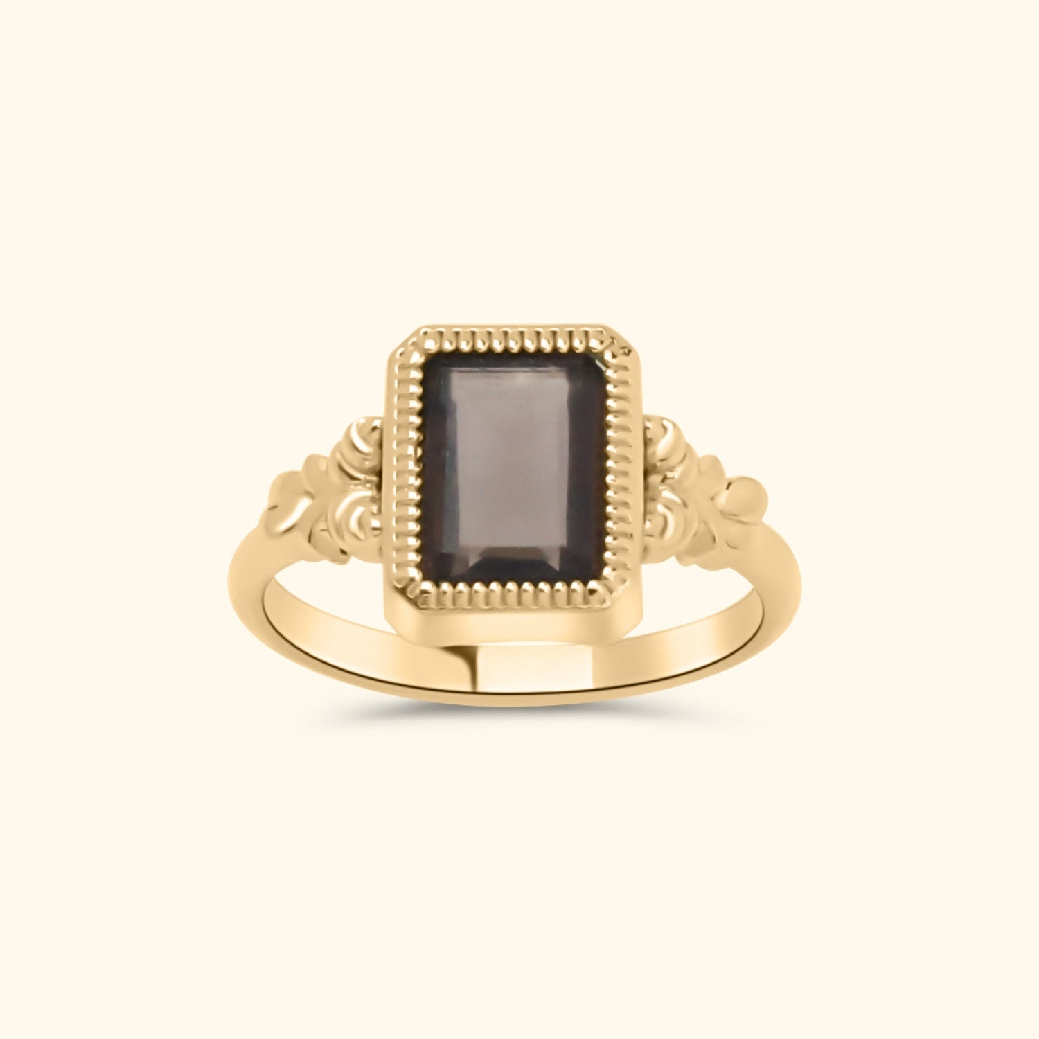 Vicky Smoky Square ring