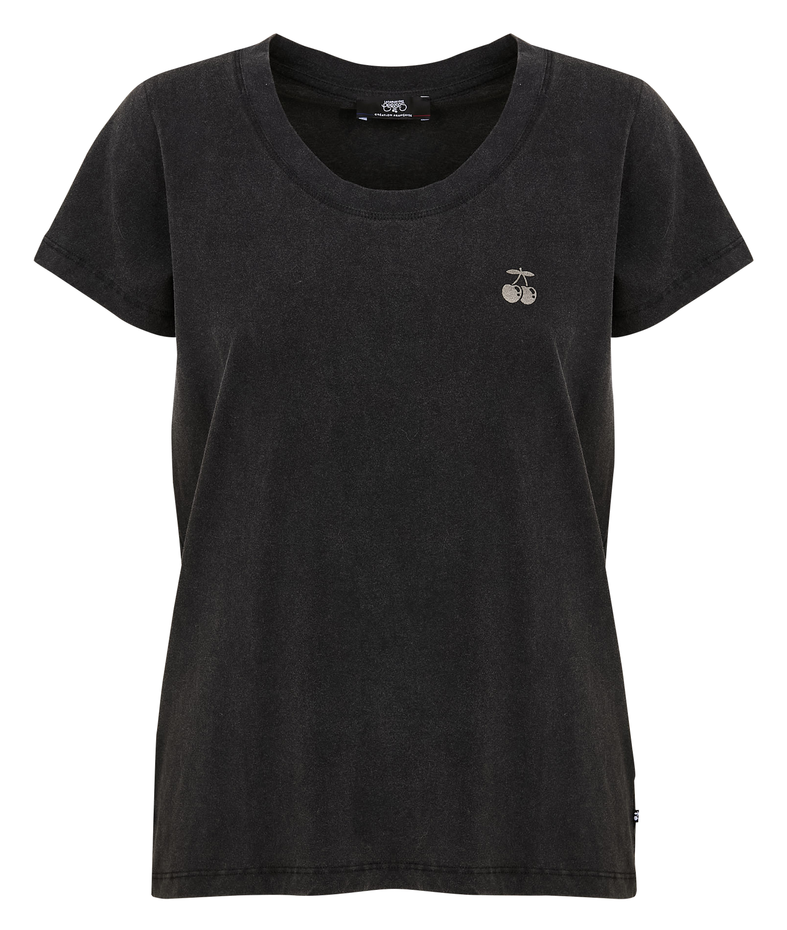 HAGRI - Tee-shirt à strass en coton mélangé | Noir