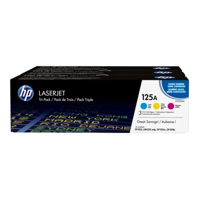 HP 125A - Pack de 3 - cyan, magenta, jaune - cartouche laser d'origine