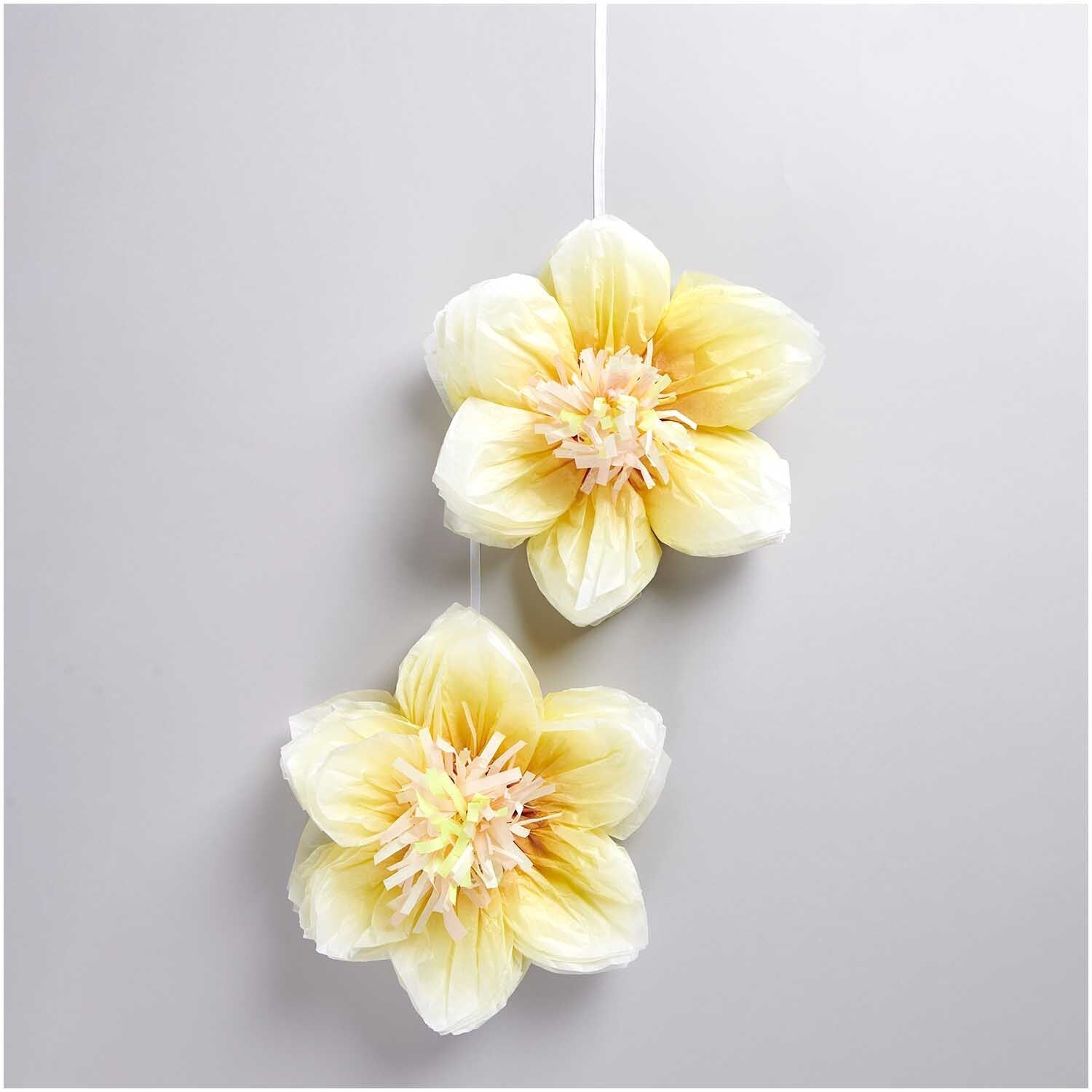 Seidenpapierblumen OSTERGLOCKEN 2-teilig