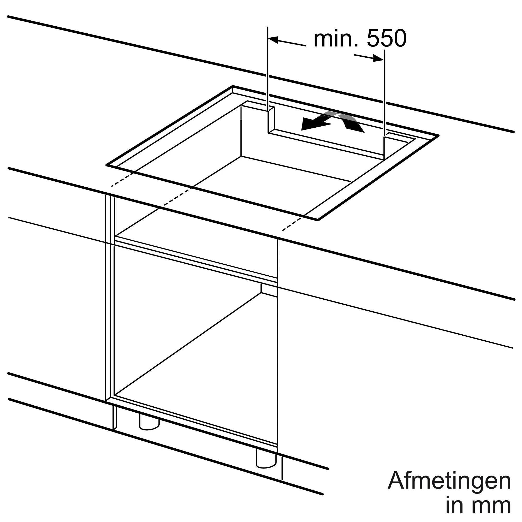 Serie 6 Inductiekookplaat 80 cm opbouwmontage met rand