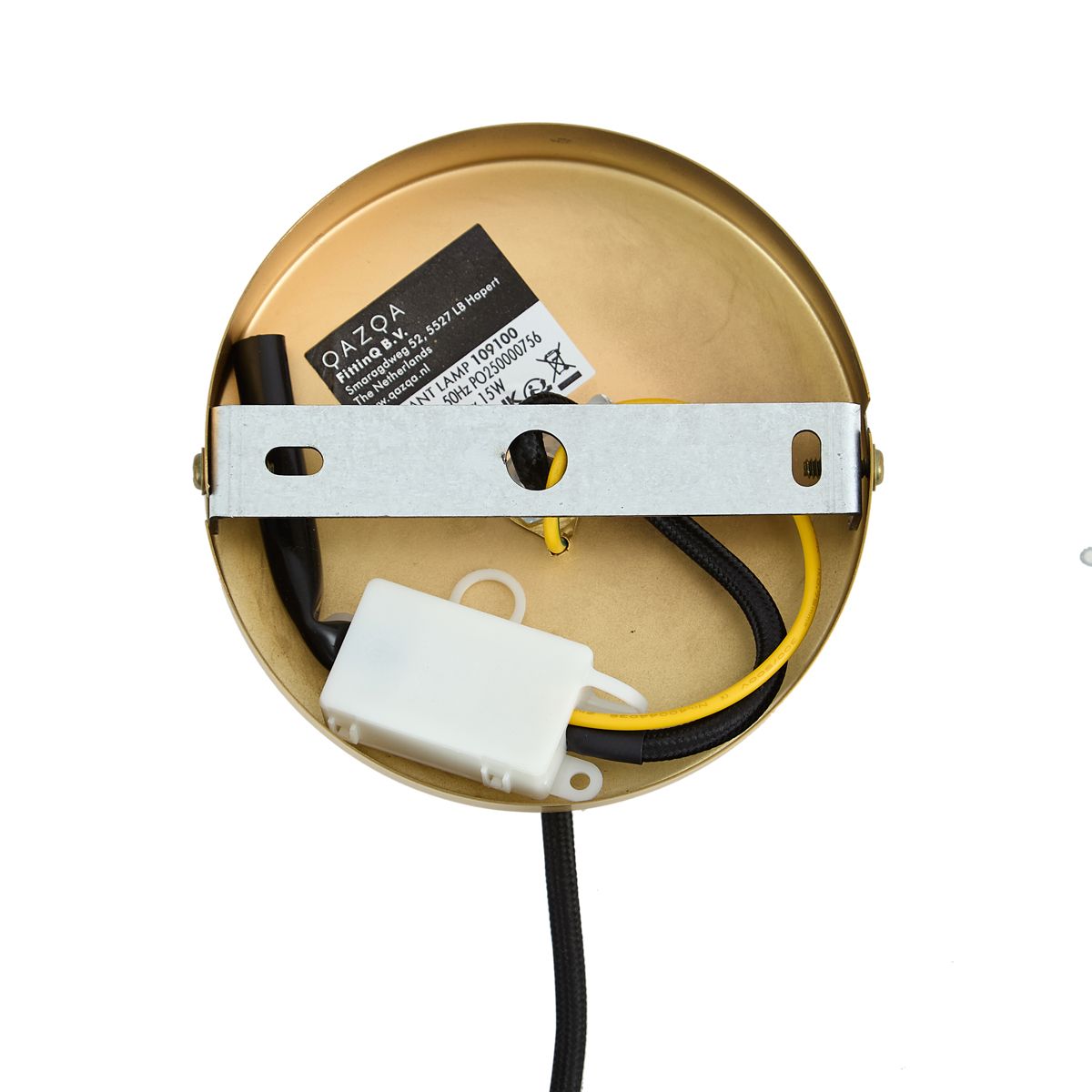 Moderne hanglamp goud met amber glas - Traditional