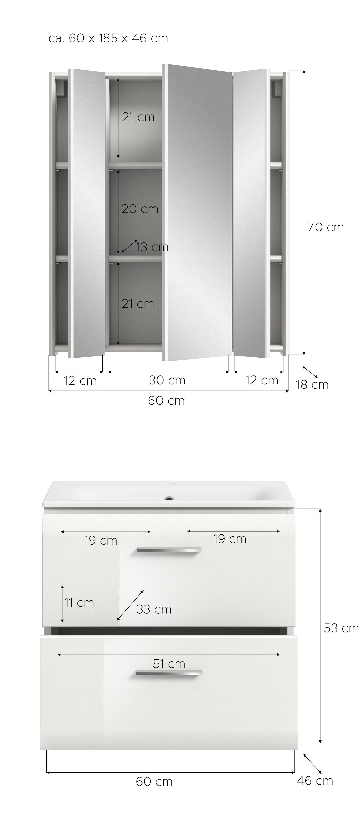 INOSIGN Badezimmer-Set Set, 3 Stk. tlg.