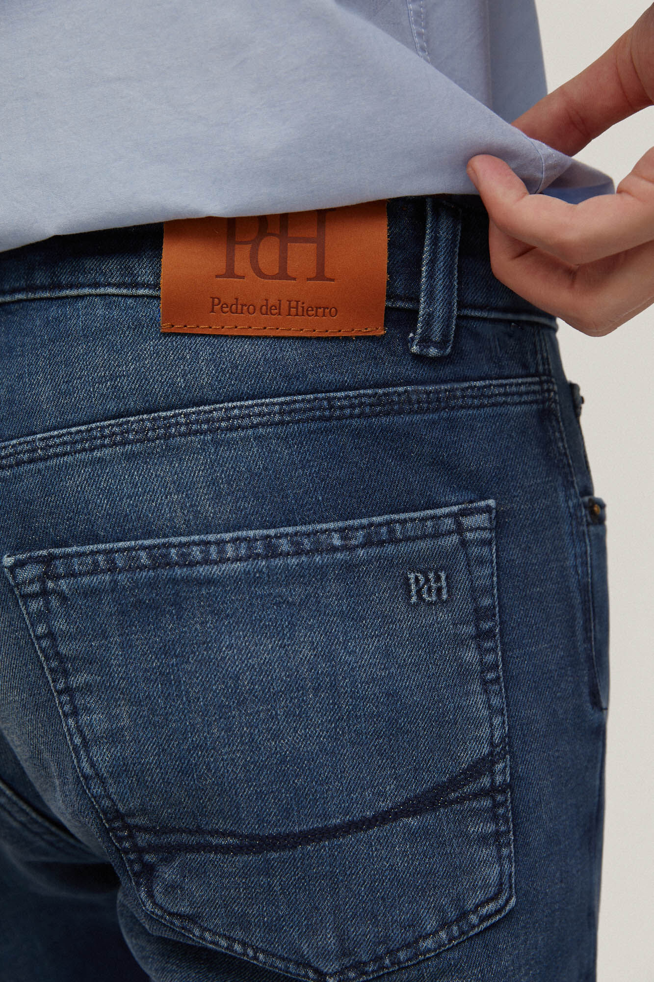 Calça jeans premium flexível e slim fit - Azul