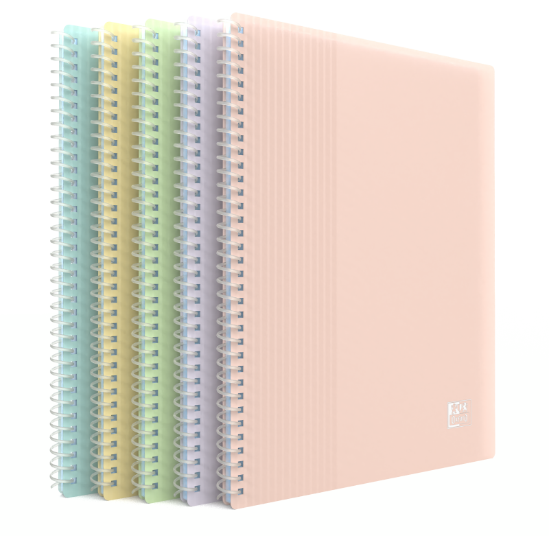 Protege-Docs Spiral Oxford School Life A5 40 Poch PP Opaque Assorti Pastel Pav