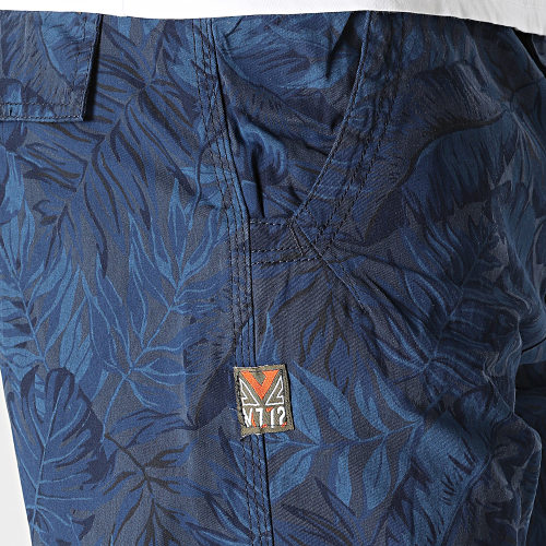 Short Cargo Bleu Marine Floral