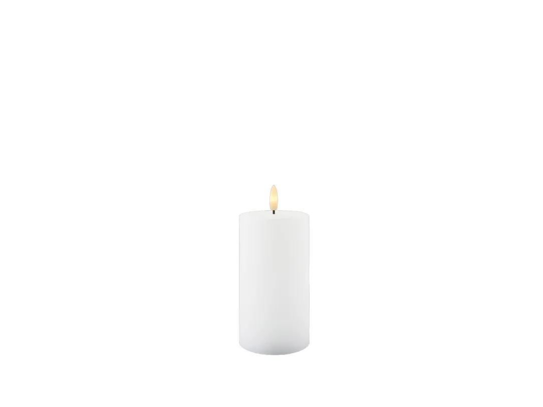 Sirius Sille Kalenderlys Hvid - Ø 7,5 cm - H 15 cm