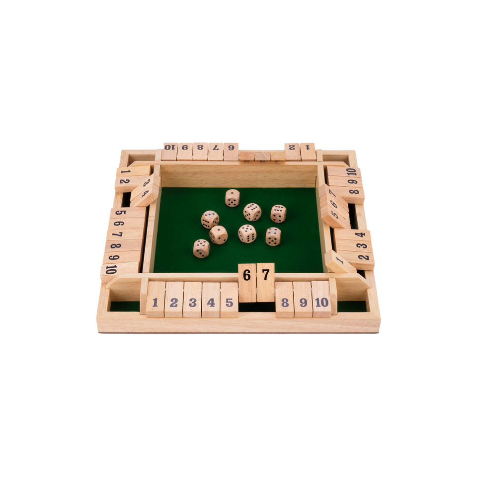 Longfield Shut The Box spel - 32 x 32 x 4 cm