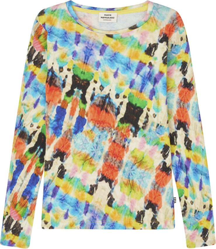 Mads Nørgaard - Copenhagen 2x2 Cotton AOP Talino Tee L/S Blur fleur aop/lemon zest