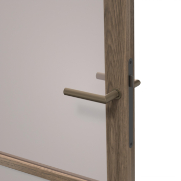Arne & Bodil binnendeur ABE103 brons glas - donker eiken houtlook afwerking