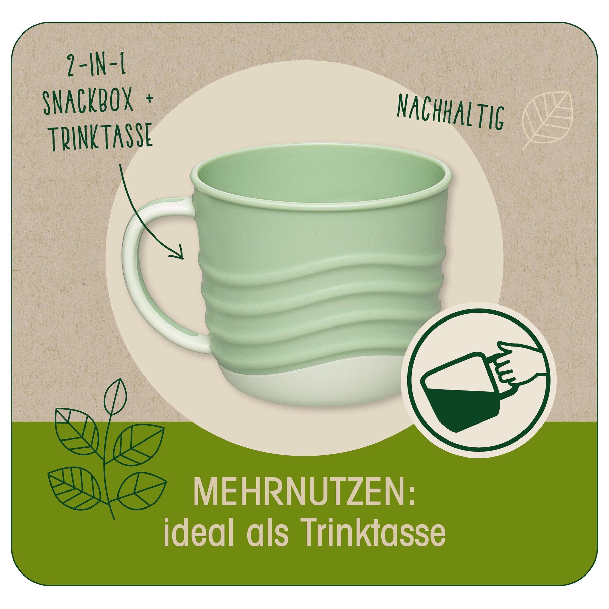 nip - green Snack Box 2in1 grün
