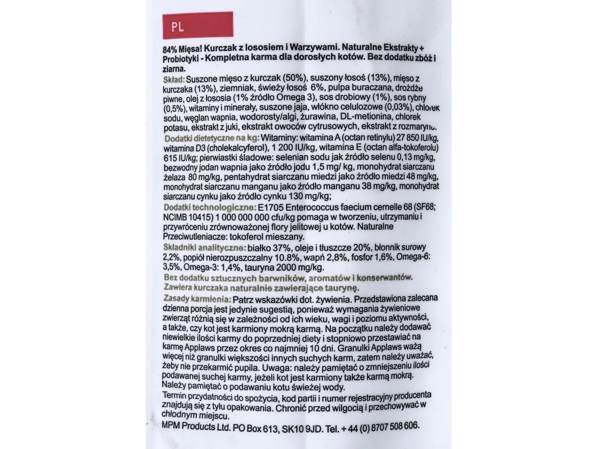 Applaws 5060122491648, Adult (animal), Enhver race, Kylling, Laks, 7,5 kg