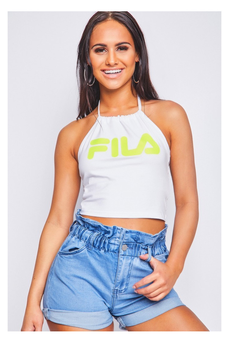 Crop top dos nu blanc Chiara Fila fluo / 687080