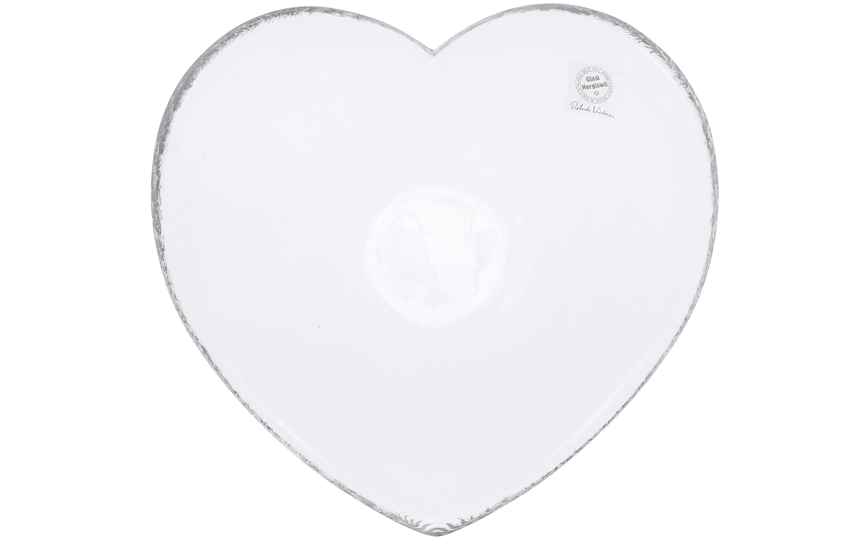 Schale Cuore 25 x 24 cm, 1 Stück, TransparentGlasschale in Herzform