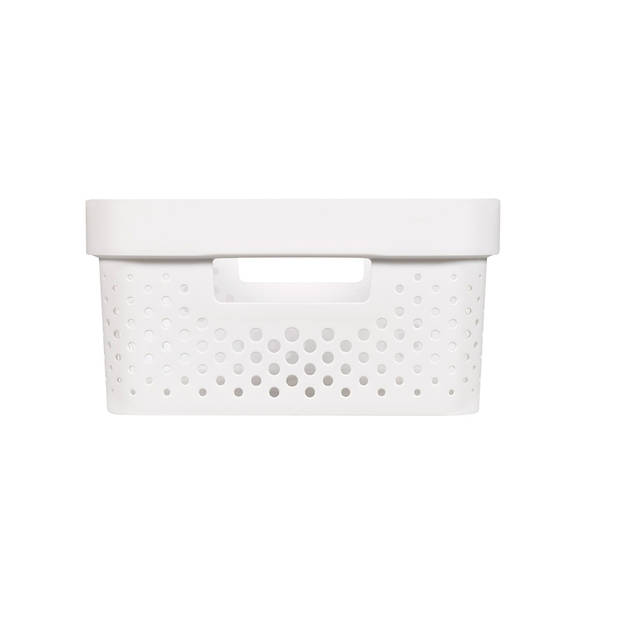 Curver Infinity Dots Opbergbox - 11L - Wit - 100% Recycled
