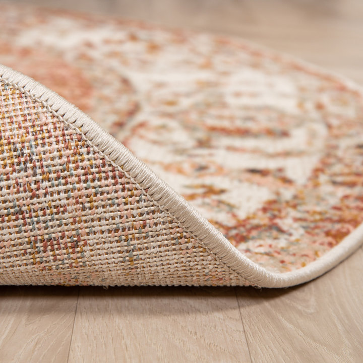 Rond vloerkleed - Spring Medaillon Terra/Creme | Sfeer