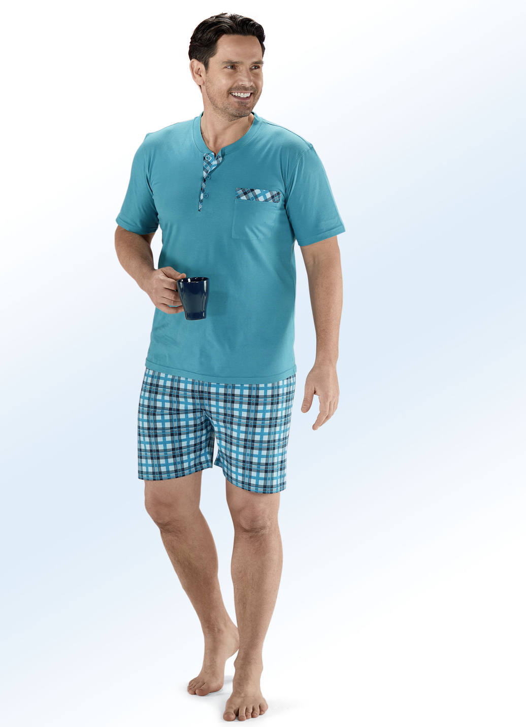 Zweierpack Shortys mit Knopfleiste und Brusttasche