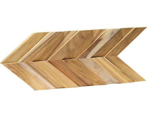 Visgraat fineer Ultrawood Teak Chevron 18 x 38,6 cm