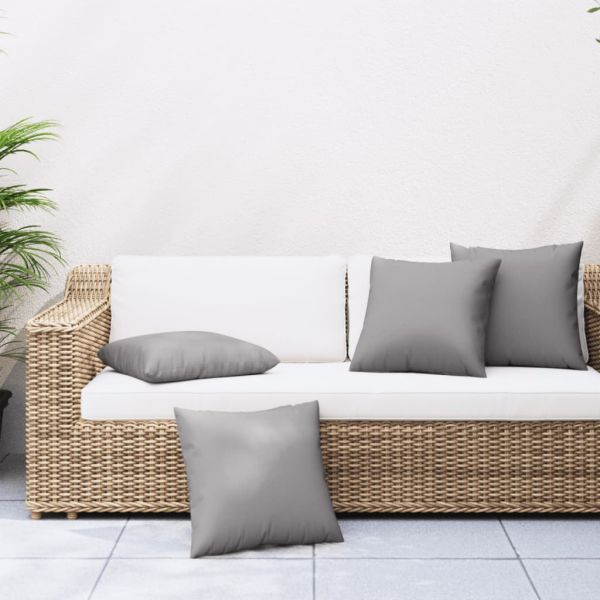 vidaXL Almofadas de Sofá 4 Peças 50x50 cm Tecido Cinza - 1891531321