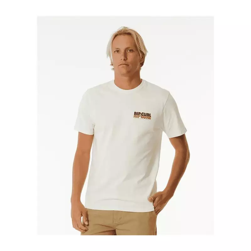 Teeshirt RIPCURL Surf Revival Repeater Tee Bone